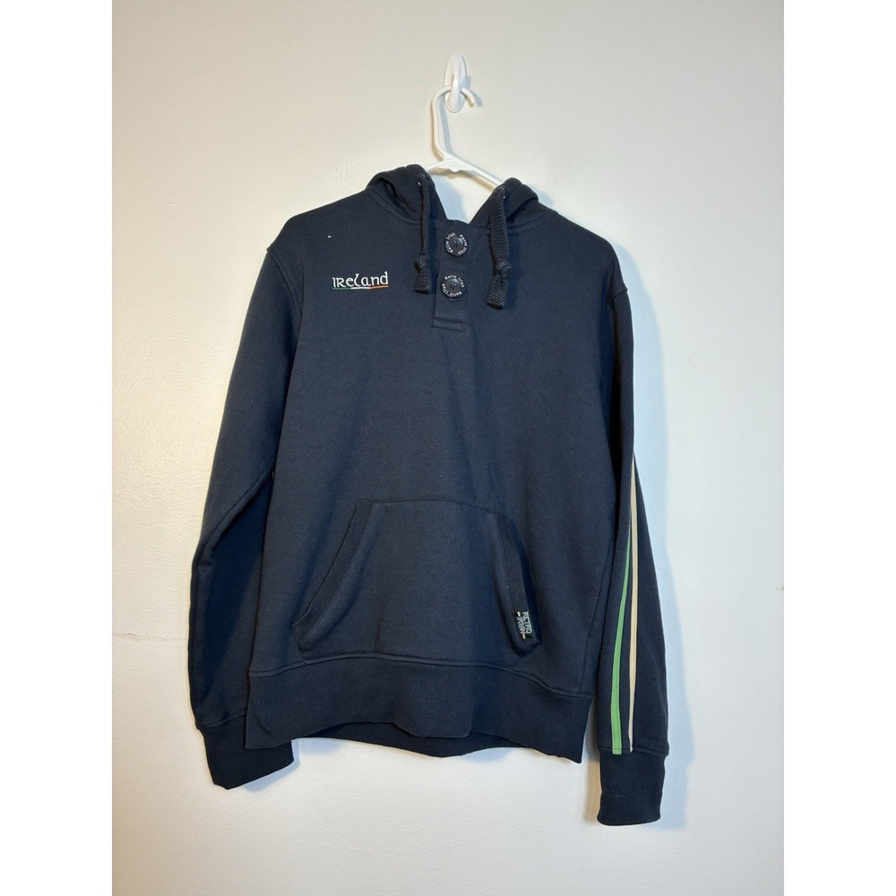retro irish heritage Hoddie Sz M Navy Blue Casual Comfort‎